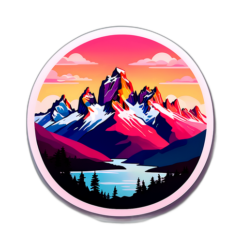 Ein beruhigendes, inspirierendes Panorama von Patagonien bei Sonnenuntergang