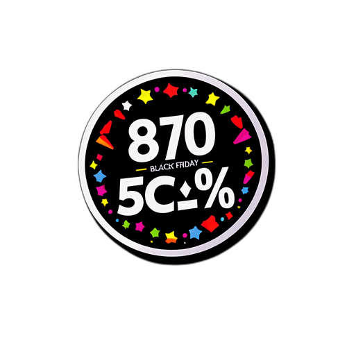 Наклейка с яркими скидками на Черную пятницу 2025