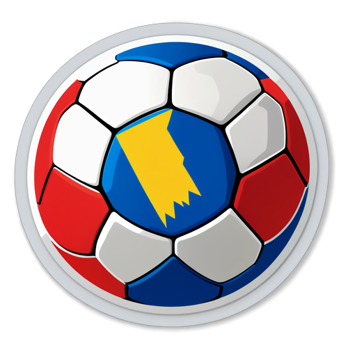 Adesiv cu mini fotbal - Spiritul echipei României