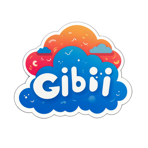 Bulut Üzerinde "Gibi" Yazan Eğlenceli Tasarım