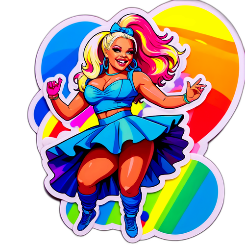 Autocolant cu Trisha Paytas dansând