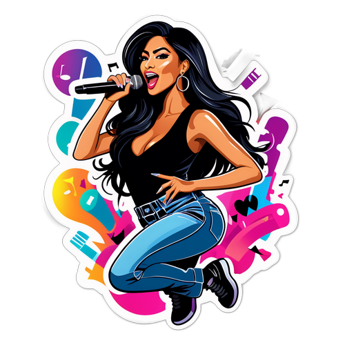 Glamourøs Popstjerne Sticker