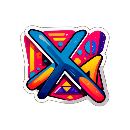 एक अमूर्त कला स्टिकर