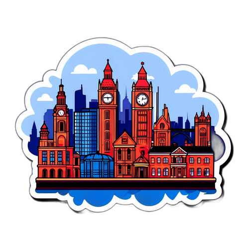 Stiker Siluet Kota Manchester