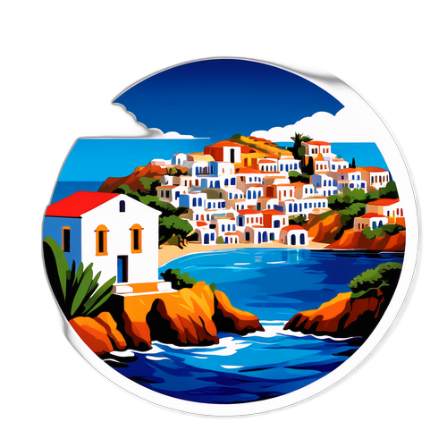 De Aegeïsche Zee kust met traditionele Griekse huizen