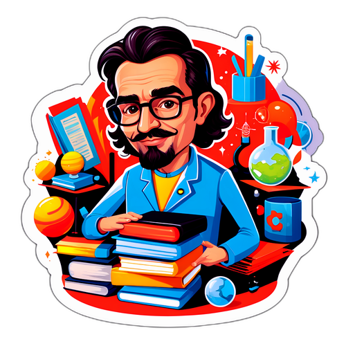 Retrato caricaturesco de Nicolás Keenan