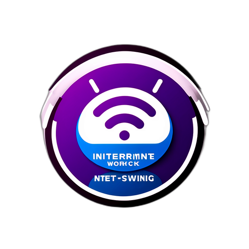 Иконка с символом Wi-Fi и текстом "Интернет не работает"