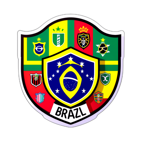Stiker Menggambarkan Gelar Serie A Brasil