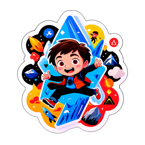 Dynamic naklejka przedstawiająca Noah Schnappa w akcji