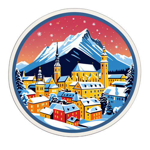 Salzburg Kış Büyüsü Sticker'ı