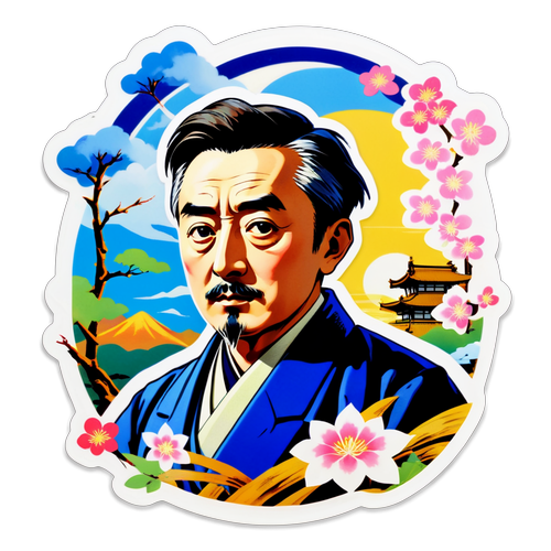 ヘルンと明治時代の幻想的な背景