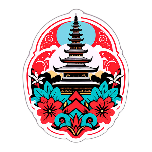 印度尼西亞傳統圖案貼紙