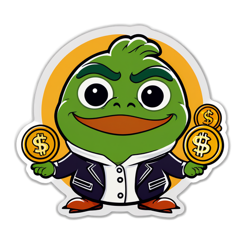 Sevimli Pepe Coin Sticker
