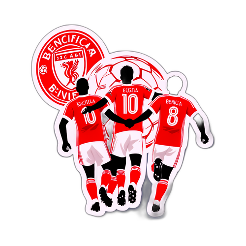 Sticker von feiernden Benfica-Spielern