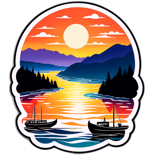 Scenisk utsikt over Donau-elven ved solnedgang