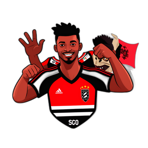 Aufkleber für das Fußballspiel Flamengo gegen São Paulo FC