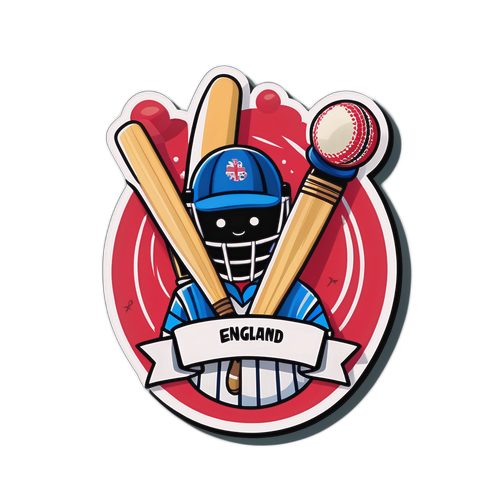Adesivo Giocoso di Cricket Tradizionale