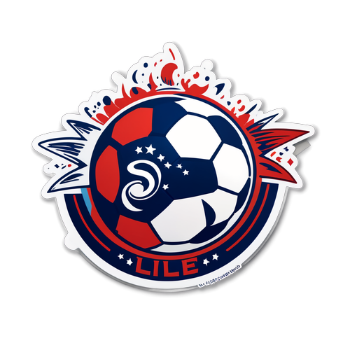 Lille'nin Logosu ve Futbol Temalı Sticker