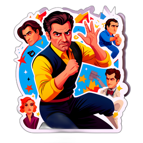 Adesivo di Alessandro Gassman in Una Pose Drammatica