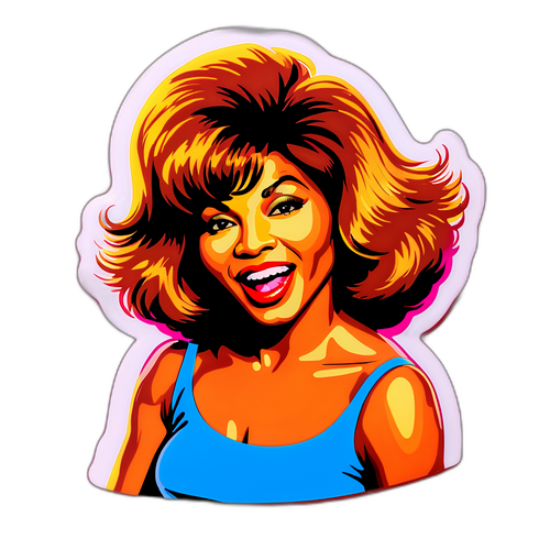 Nostalgic Tina Turner Tribute Sticker