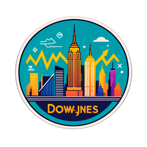 Pemudahan gaya vintage dengan grafik ikonik Dow Jones