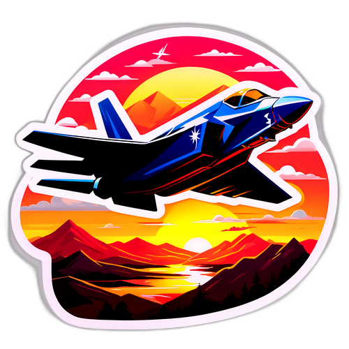 F-35 in Volo al Tramonto