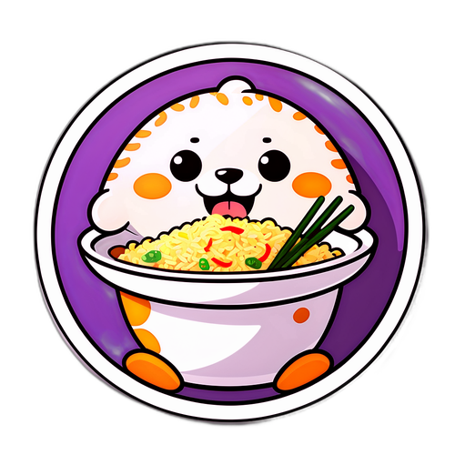 可愛いフライドライスキャラクター