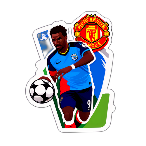 Stiker Premier League với hình ảnh cầu thủ nổi bật và bóng