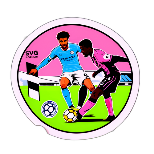 Sticker Aksi Pertandingan Palermo vs Man City
