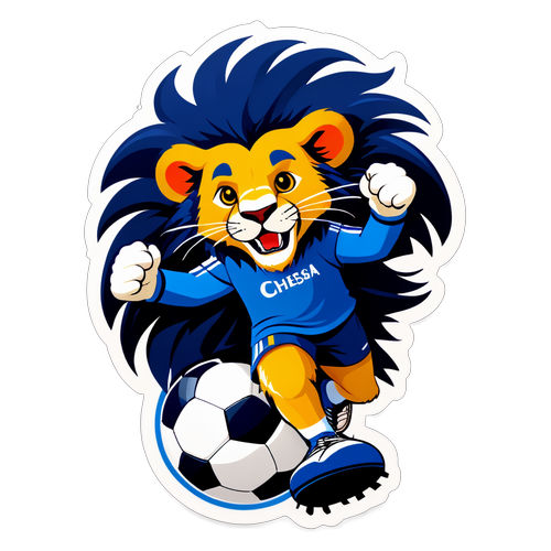 Sticker ya Simba wa Chelsea na Mpira