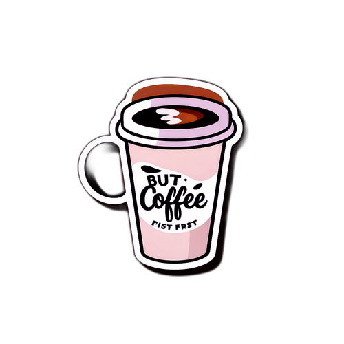 But First, Coffee Minimalist Sticker