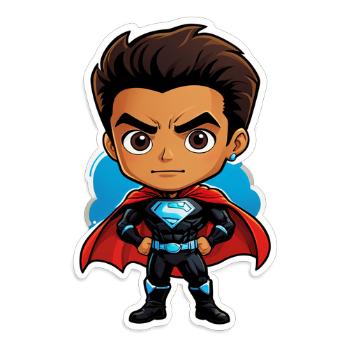 Sticker de Davi Brito como herói
