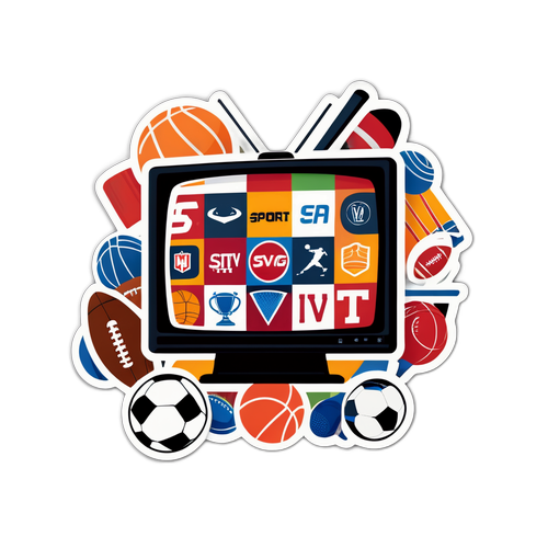 Adesivo Sportv: Televisão e Esportes