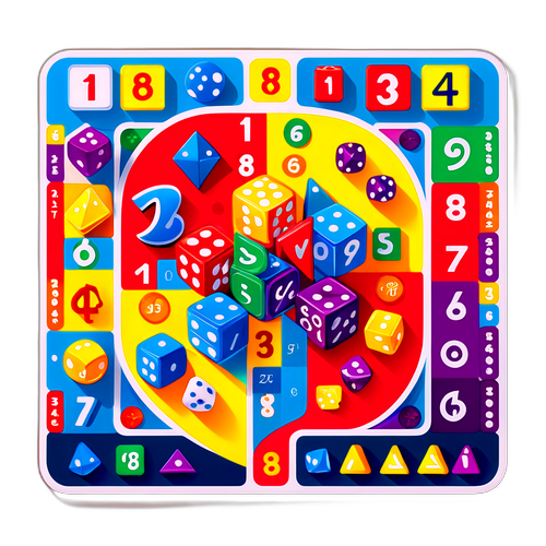 Sticker 'Números Mega da Virada' em estilo de jogo de tabuleiro