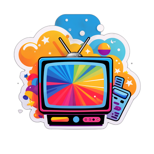 Dynamisk illustrasjon av TV.2-logoen med populære showelementer