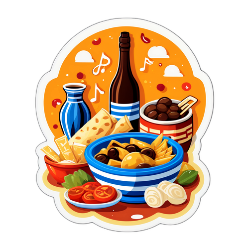 Ελληνική γιορτή με παραδοσιακά φαγητά