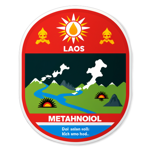 Awareness Sticker: Methanol Safety in Laos