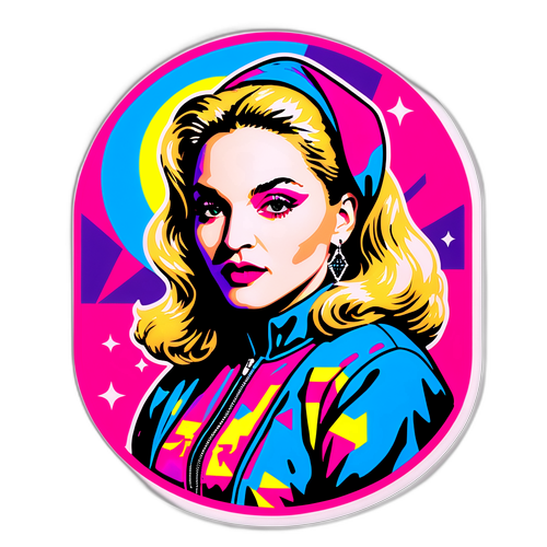 Autocollant audacieux de Madonna des années 80