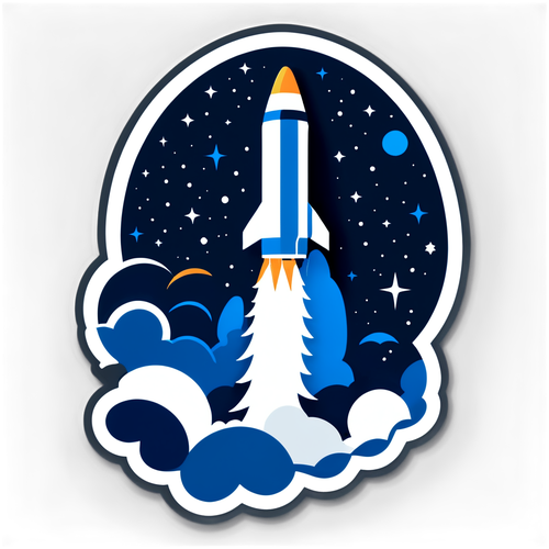 Minimalist Raket Design med Starry Night