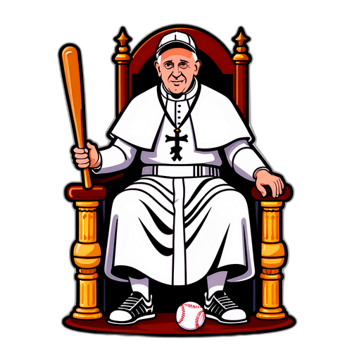 An Imaginative Portrait of a Papal Figure in Sports Flair