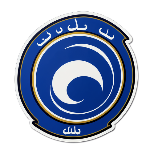 Desenho Estilizado do Logo do Al-Hilal: A Poderosa Combinação de Azul e Branco com uma Bola de Futebol!