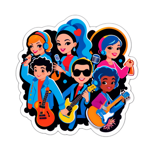 Nhãn dán chủ đề nhạc pop