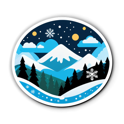 Snowy Weather Forecast Sticker