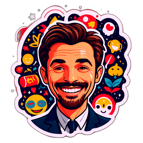 Sticker de Moretti con Su Sonrisa Característica