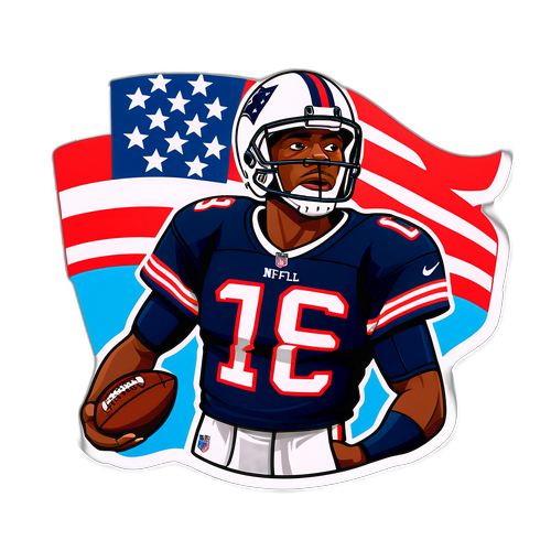美國國旗主題的NFL明星卡通形象