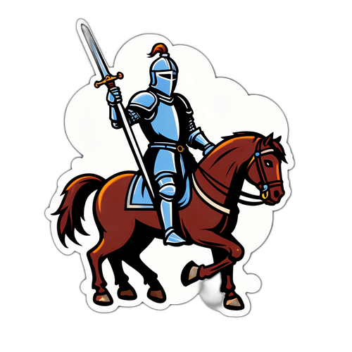 Samolepka inspirovaná rytířem ze Sedmi království