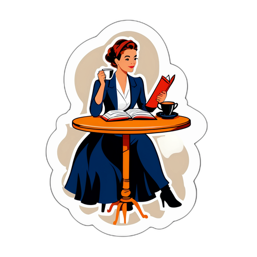 Ines Vandamme au café parisien