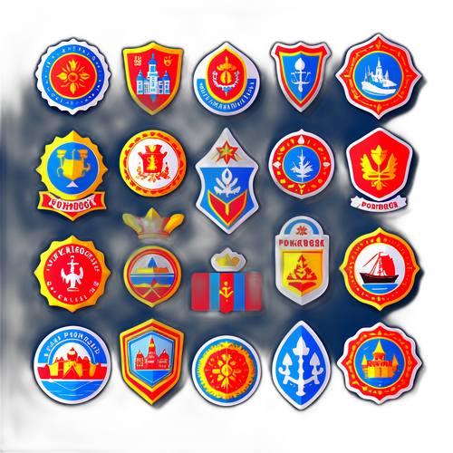 Серія маленьких значків з різними деталями Покровська