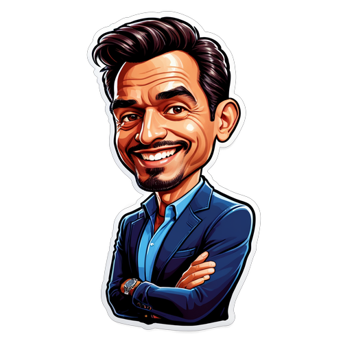 Adesivo Caricatura de Jean Paulo Campos