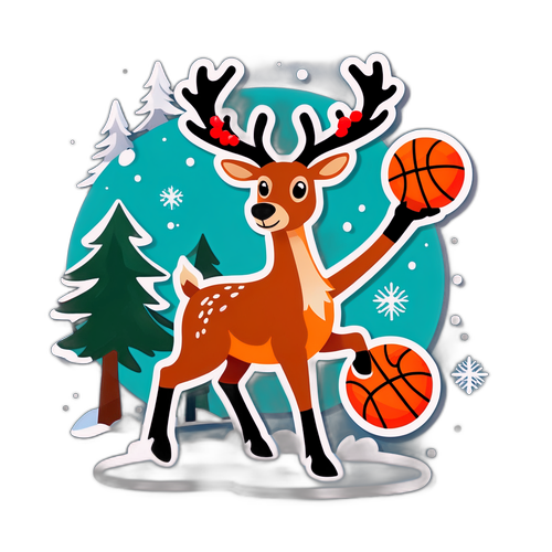 Reindeer na Nag-Basketball